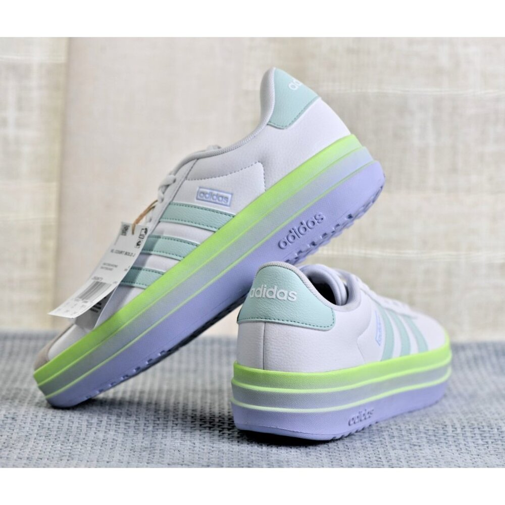 New! Size: 6.5 Women | Adidas VL Court Bold Junior | JS0873 - Picture 4 of 12